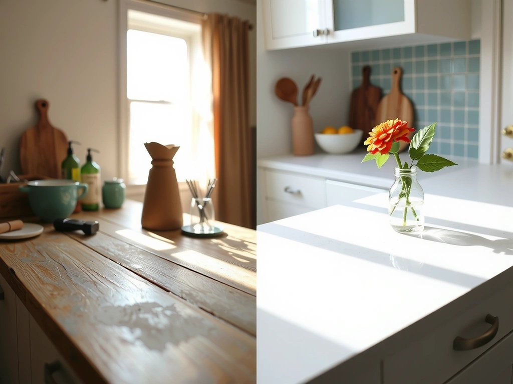 Ev temizliği öncesi sonrası karşılaştırması